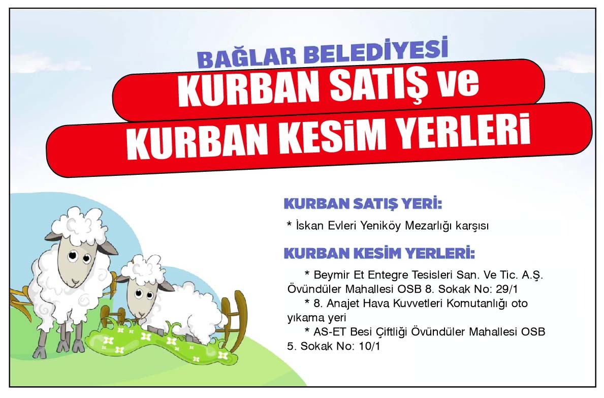 BAĞLAR’DA KURBANLAR 3 AYRI NOKTADA KESİLECEK