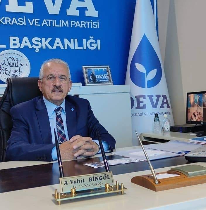 Deva Partisi  Erzurum il Başkanı Vahit Bingöl 24 Kasım Öğretmenler günü mesajı