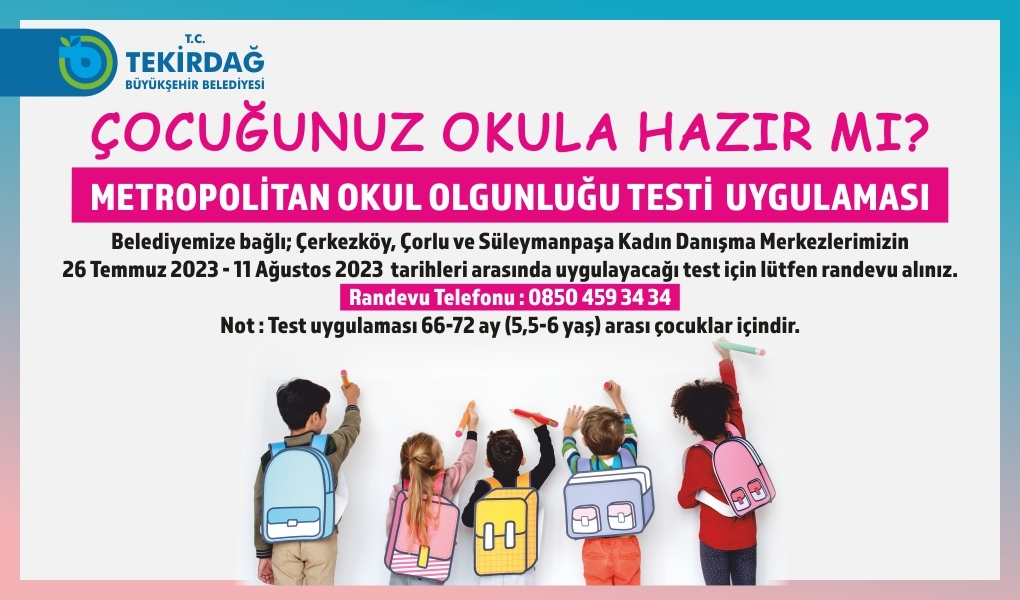 BÜYÜKŞEHİR BELEDİYESİ'NDEN OKULA BAŞLAYACAK ÇOCUKLAR İÇİN ÖNEMLİ UYGULAMA