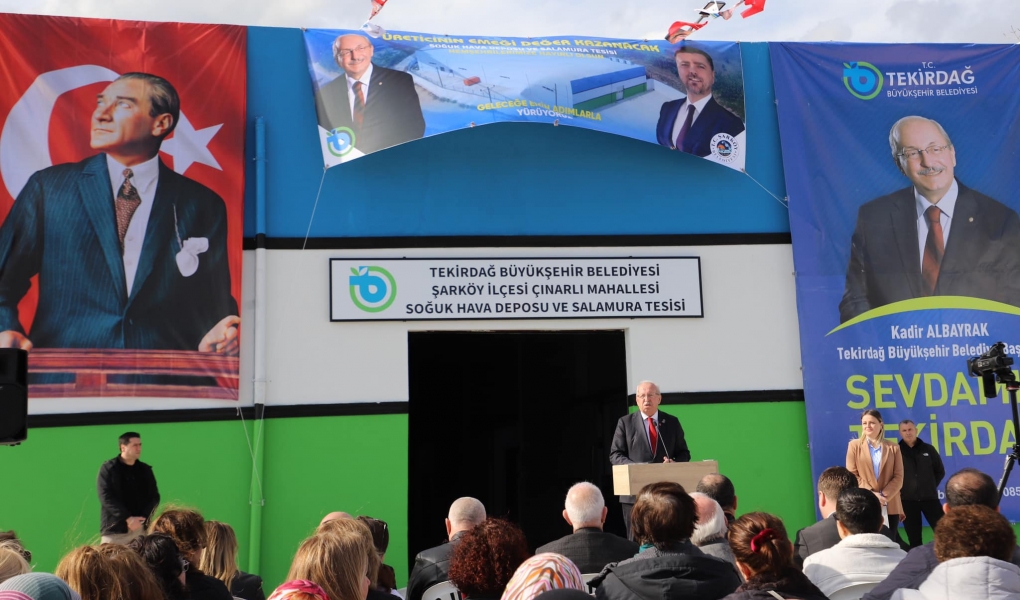 ŞARKÖY İLÇESİ ÇINARLI MAHALLESİ SOĞUK HAVA DEPOSU VE SALAMURA TESİSİ HİZMETE AÇILDI