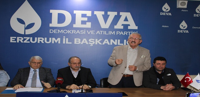 Erzurum Deva Partisi İl Başkanlığında Basın Toplantısı düzenledi