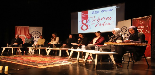 MALATYA KENT KONSEYİ ‘ŞEHRİM VE KADIN’ ŞİİR DİNLETİSİ PROGRAMI DÜZENLEDİ