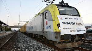 Tekirdağ'dan deprem bölgesine trenle yardım malzemesi yüklü 18 konteyner gönderildi