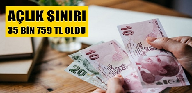 Açlık sınırı 35 bin 759 TL oldu