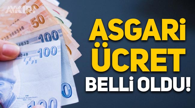 Yeni asgari ücret açıklandı
