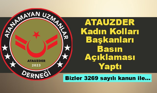 ATAUZDER Kadın Kolları Başkanları Basın Açıklaması Yaptı