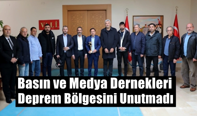 Basın ve Medya Dernekleri Deprem Bölgesini Unutmadı