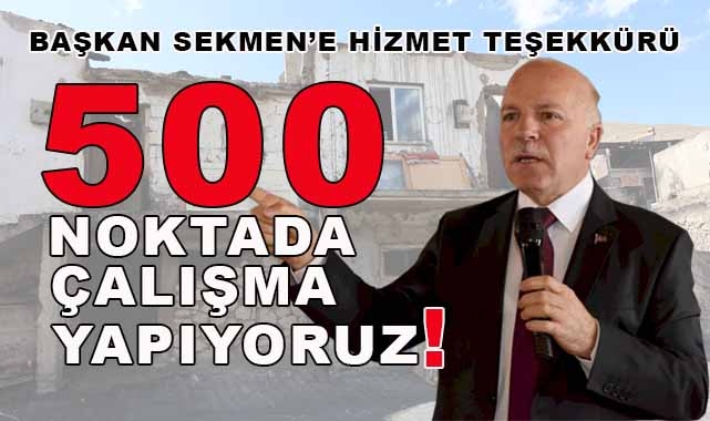 BAŞKAN SEKMEN'E HİZMET TEŞEKKÜRÜ