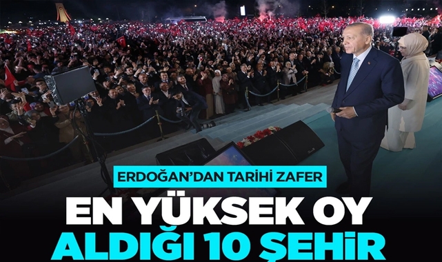 Cumhurbaşkanı Erdoğan'ın En Yüksek Oy Aldığı 10 İl