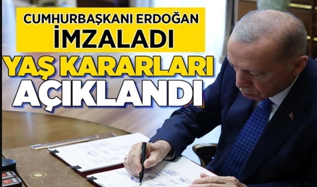 Cumhurbaşkanı Erdoğan YAŞ Kararlarını İmzaladı