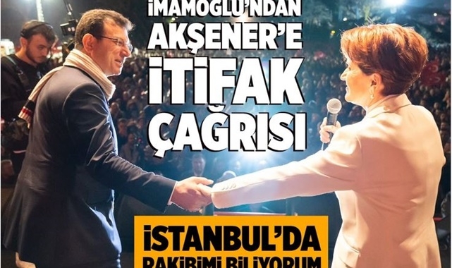 Ekrem İmamoğlu'ndan Meral Akşener'e 'İttifak' Çağrısı!