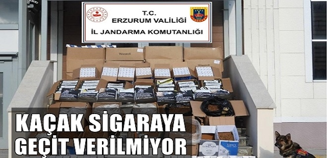 Erzurum'da kaçak sigaraya geçit verilmiyor