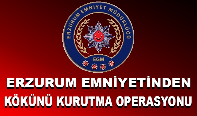 Erzurum Emniyetinden Kökünü Kurutma Operasyon