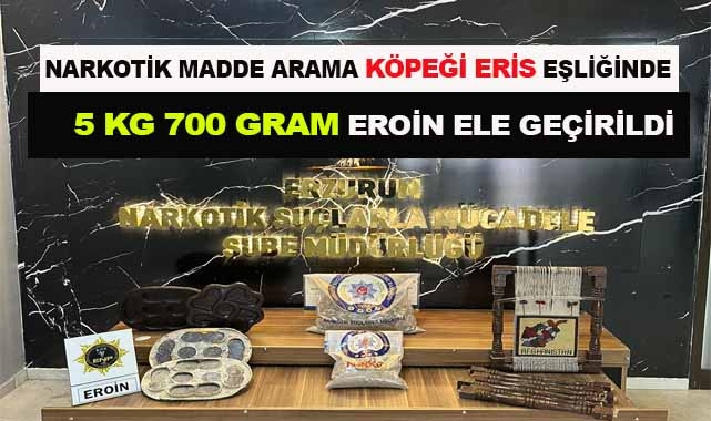 Narkotik Köpeği Eris'ten Mükemmel Performans