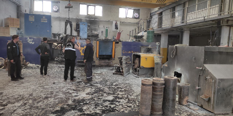 Çorum’da döküm fabrikasında patlama