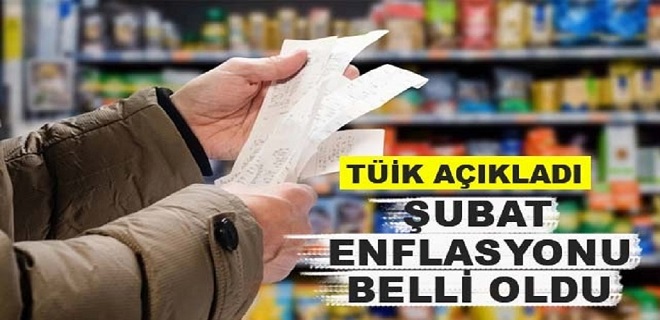 Şubat Ayı Enflasyon Rakamları Belli Oldu