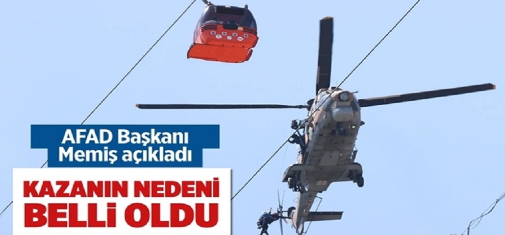 Teleferik Kazasının Nedeni Belli Oldu