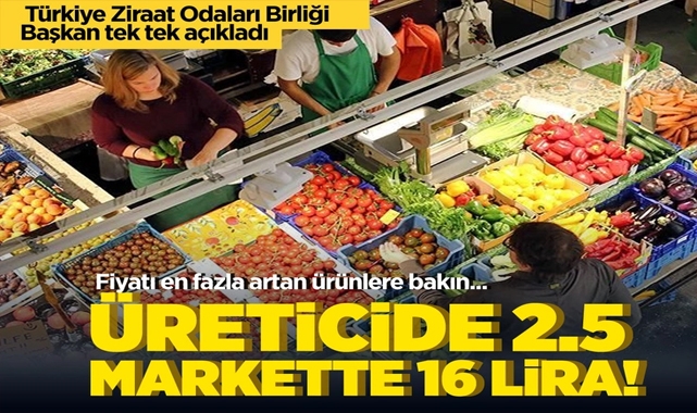 Üreticide 2,5 Markette 16 Liradan Fazla!