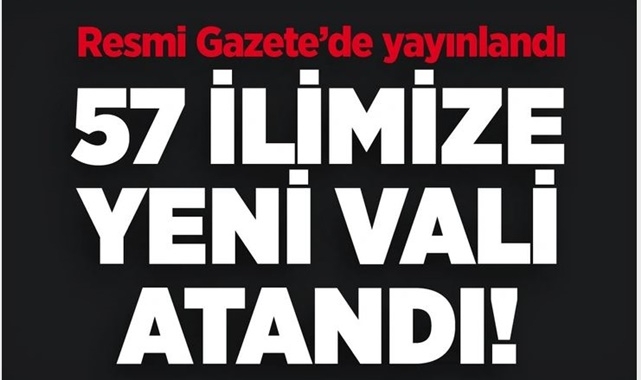 Valiler Kararnamesi Yayımlandı.