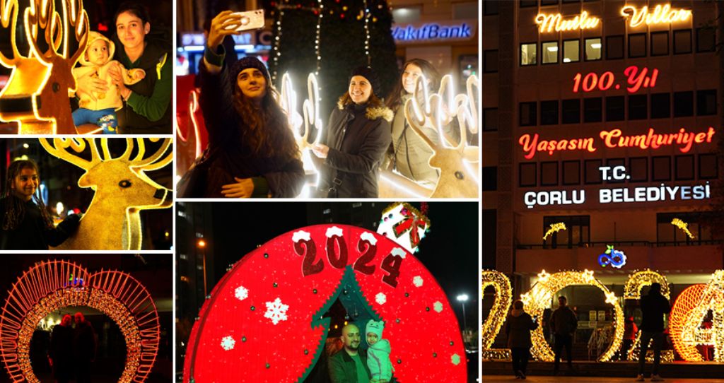 Yeni Yılın Işıltısı Sokaklara Yansıdı