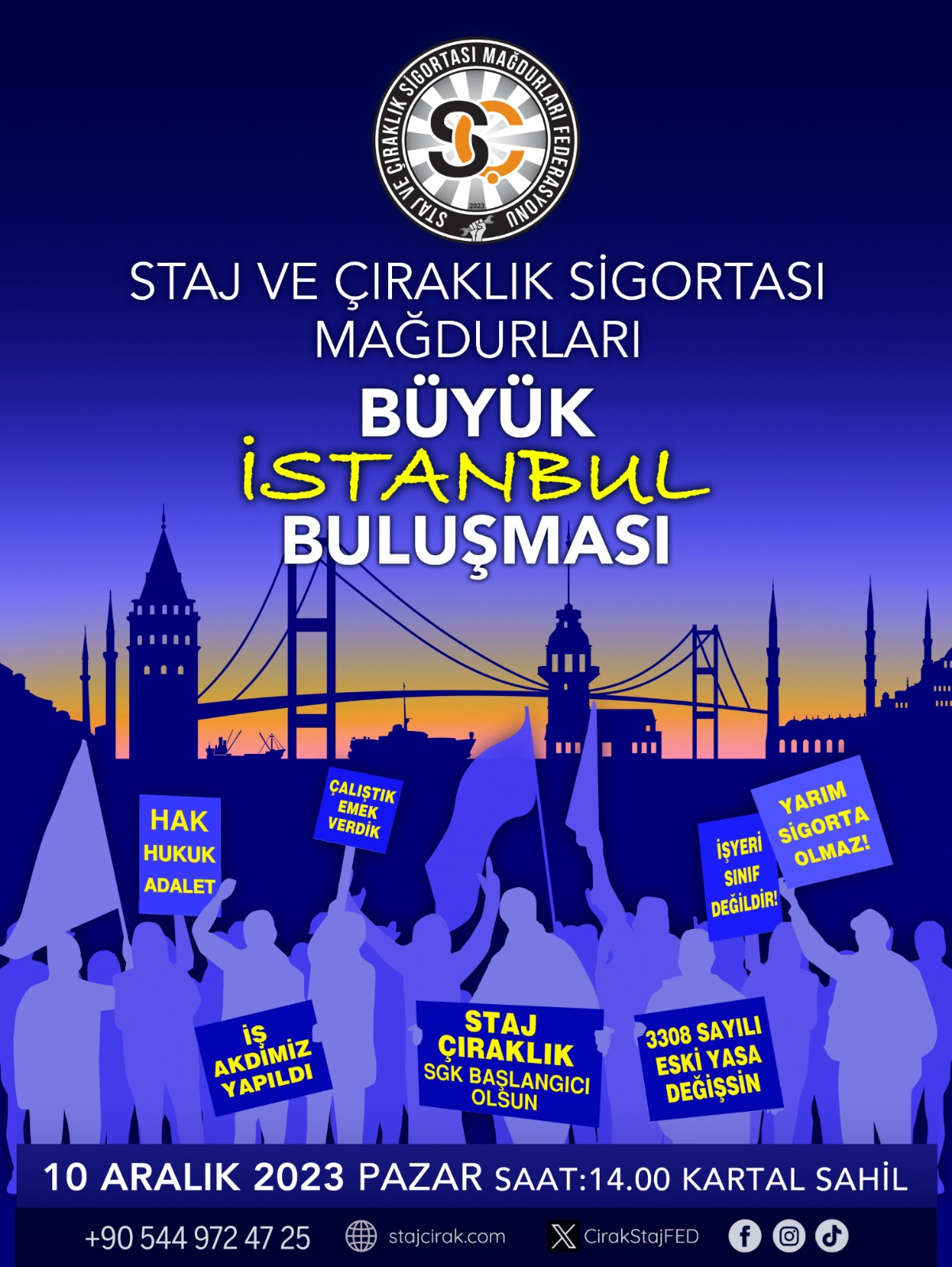  Staj ve Çıraklık Mağdurları ‘Büyük İstanbul Mitingi’ 10 Aralık’ta yapılacak